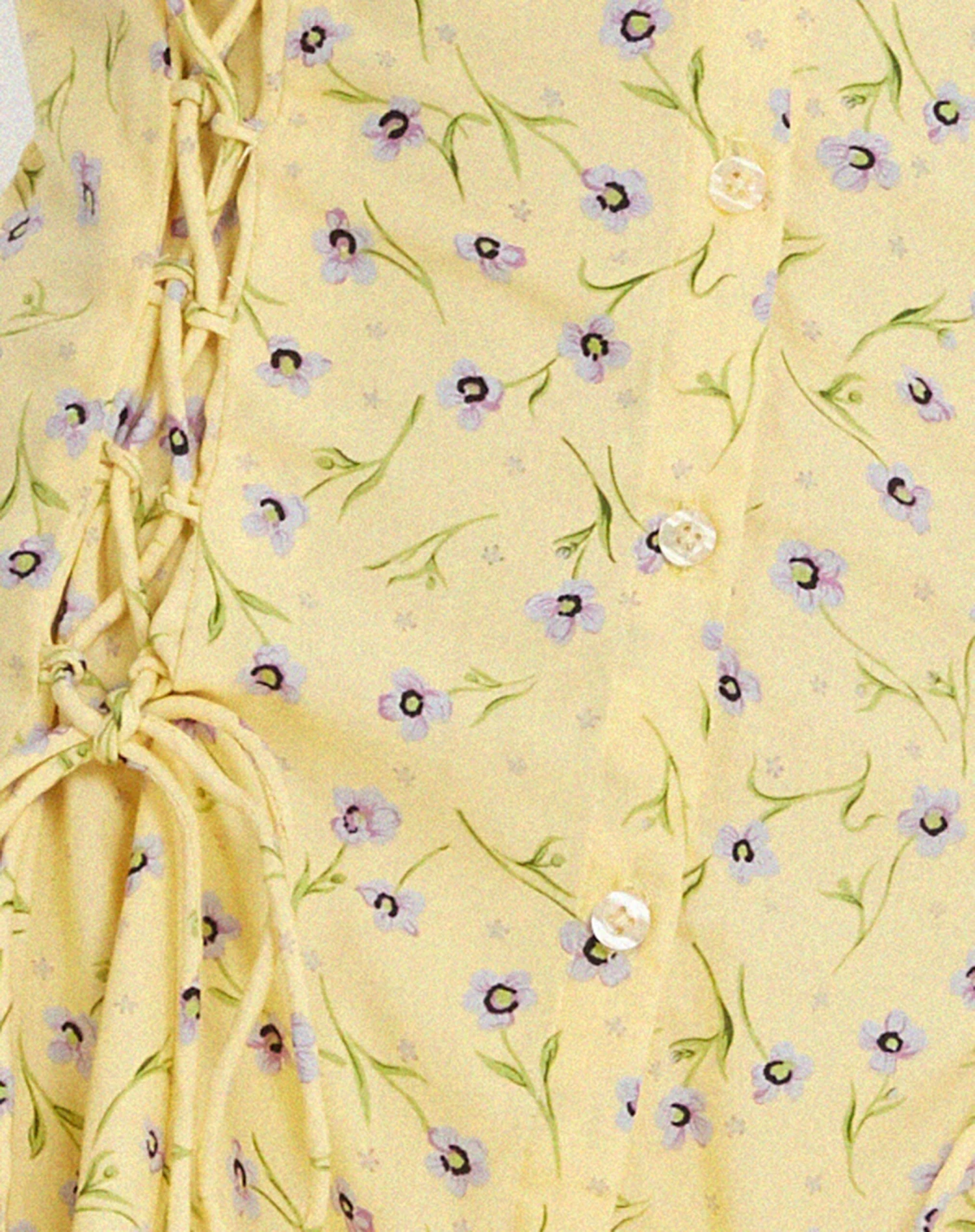 Calliope Mini Dress In Wild Flower Lemon Drop - Image 6