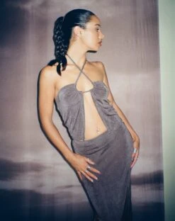 Hiriko Butterfly Top In Charcoal