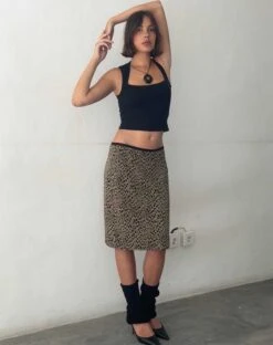 Har Midi Skirt In Mini Cheetah