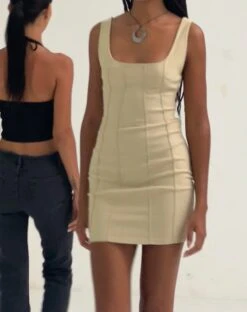 Rosati Mini Dress In Beige