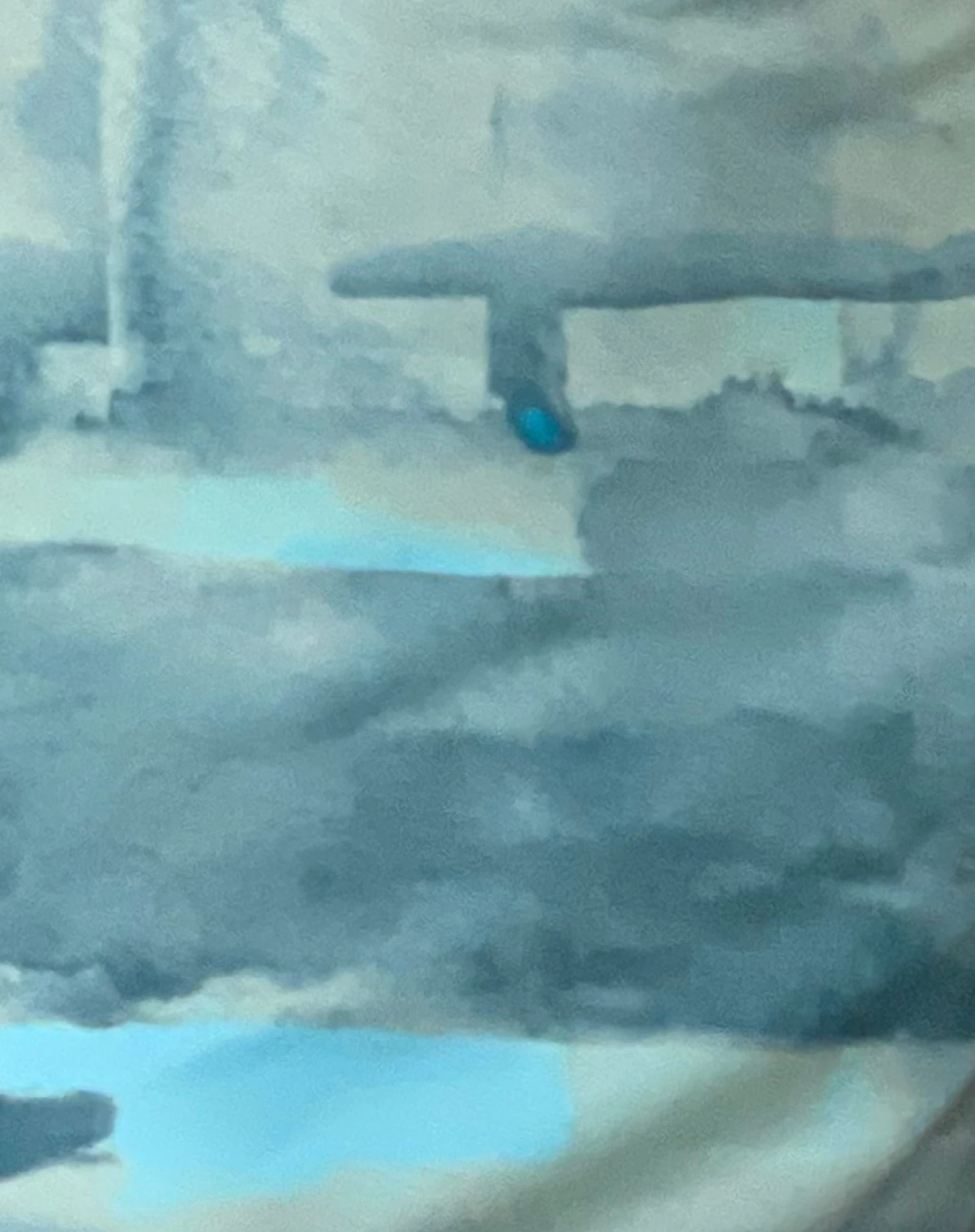 MOTEL X JACQUIE Indie Midi Dress In Mesh Green And Blue Abstract Paint Brush - Image 5