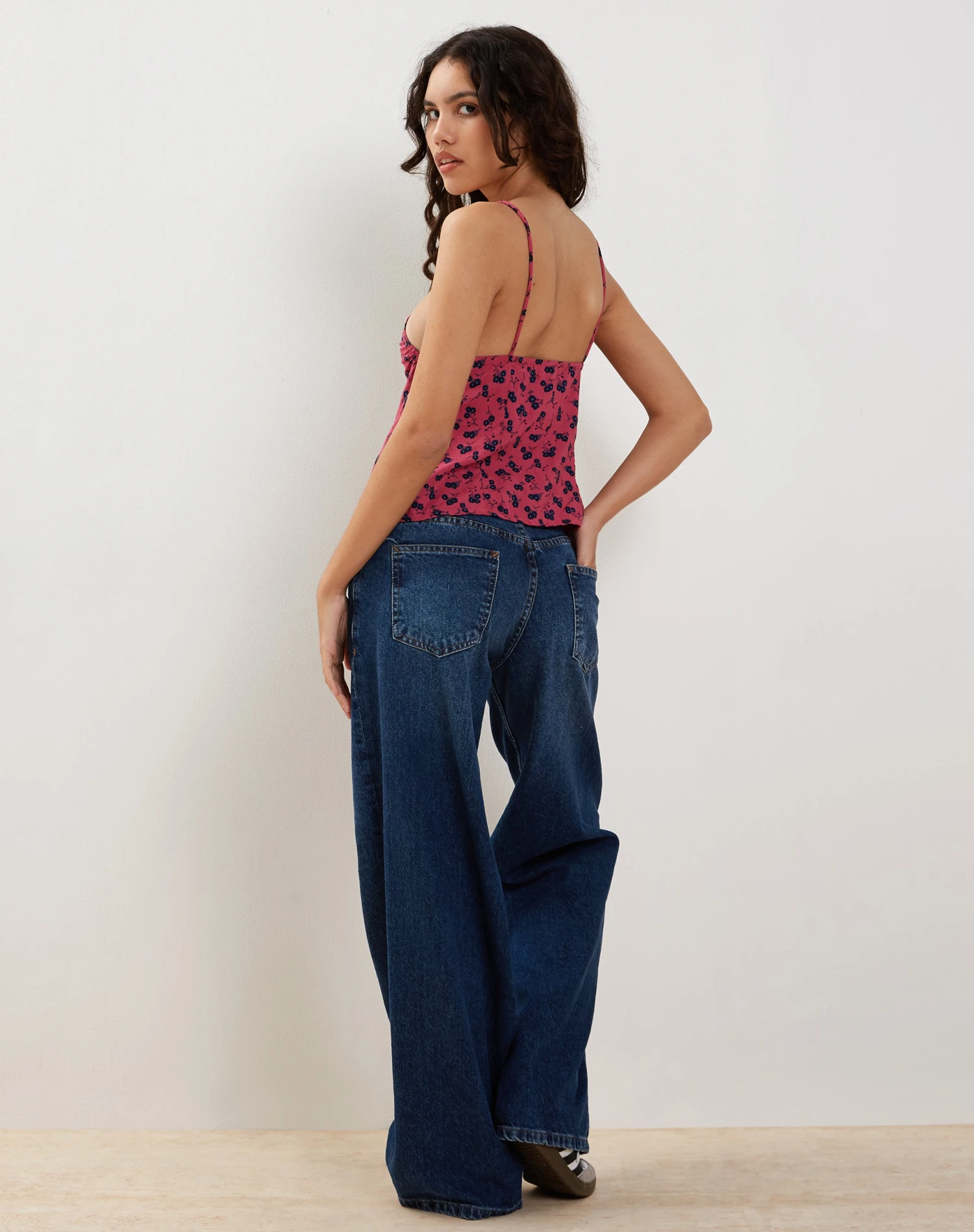 Kamari Cami Top In Raspberry Floral - Image 5