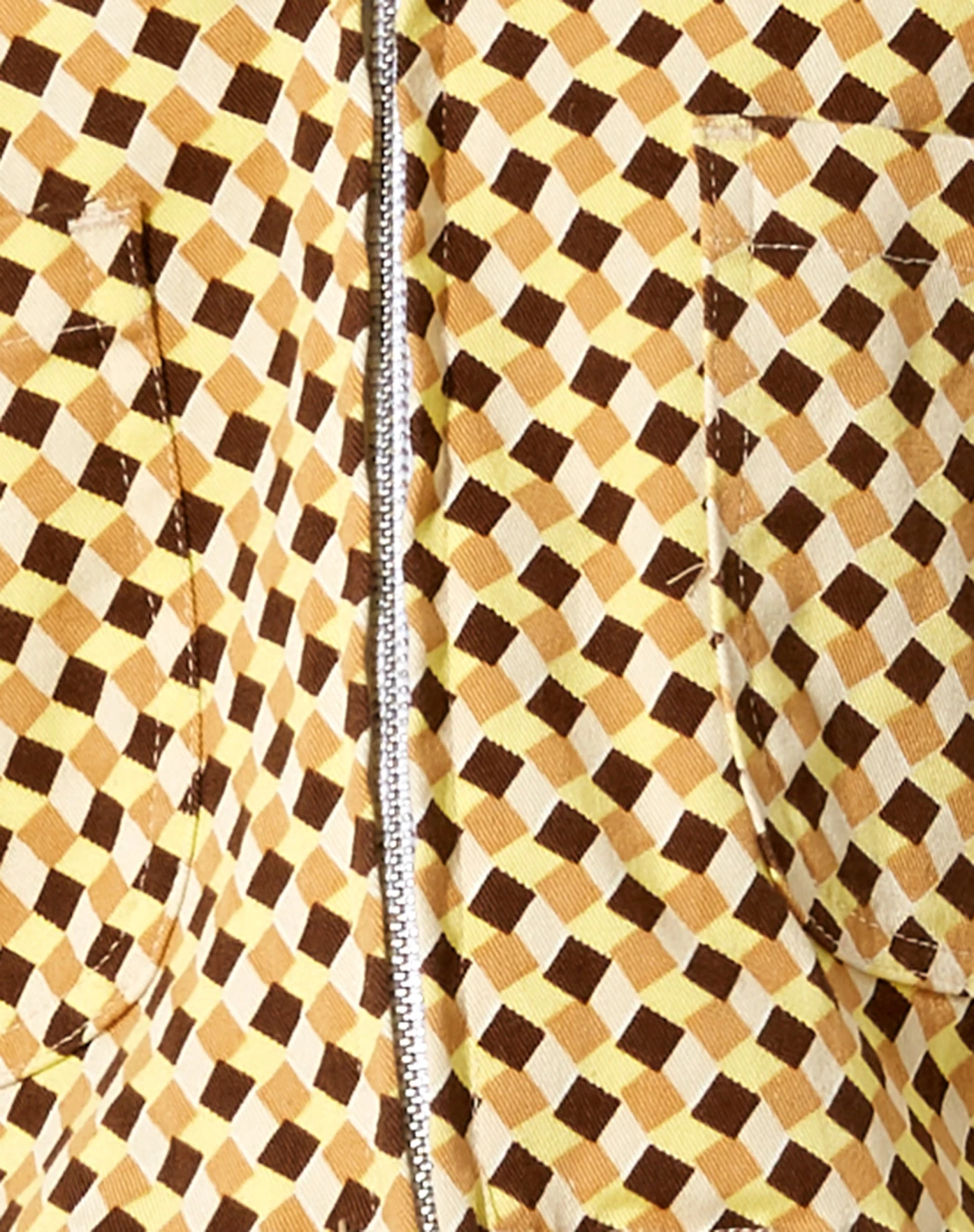 Mesha Jacket In Wavy Checker Yellow - Image 6