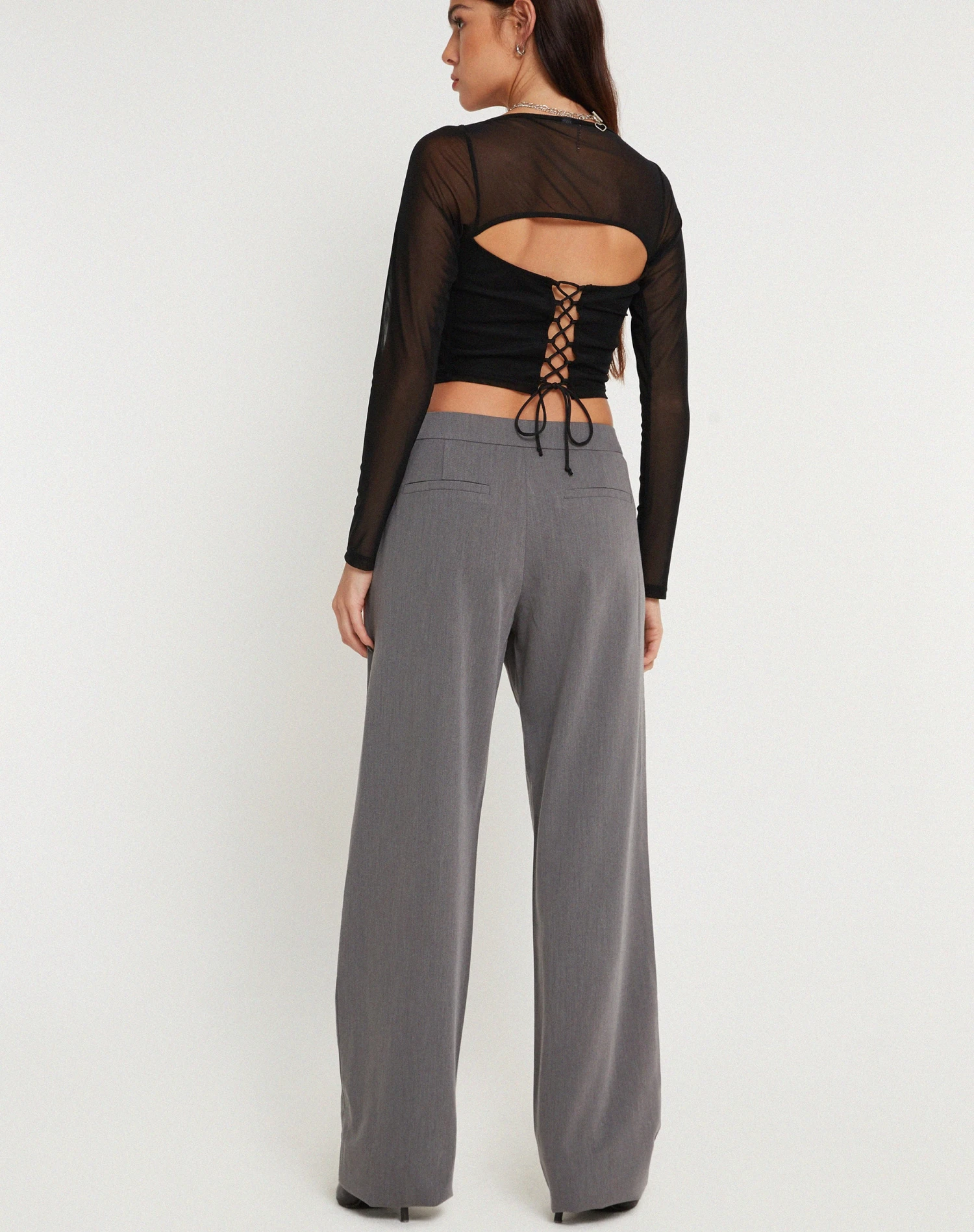 Nahata Trouser Skirt In Charcoal - Image 5