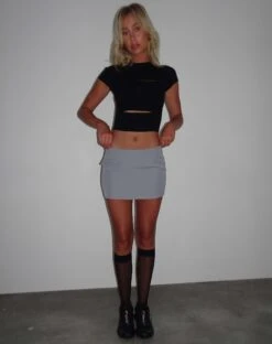 Amias Mini Skirt In Tailoring Grey