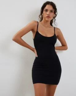 Rineko Mini Dress In Black