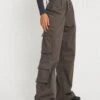 Shan Wide Leg Trouser In Dark Grey