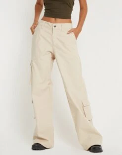Shan Wide Leg Trouser In Ecru