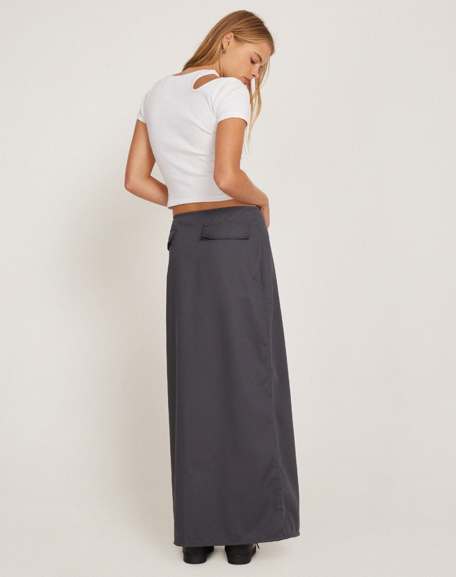 Yuji Cutout Top In Rib White - Image 5